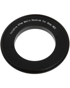 Fotodiox 67mm Filter Thread Macro Reverse Mount Adapter Ring for Sony E-Series Camera, fits Sony NEX-3, NEX-5, NEX-5N, NEX-7, NEX-7N, NEX-C3, NEX-F3, Sony Camcorder NEX-VG10, VG20, FS-100, FS-700