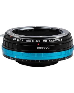 Vizelex ND Throttle Adapter from Fotodiox Pro - Nikon G (FX, DX & Older) Lens to Samsung NX Camera Adapter (Such as NX1, NX3000, NX30, NX300M) - with Built-in Variable ND Filter (ND2-ND1000)