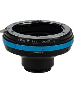 Fotodiox Pro Lens Mount Adapter - Compatible with Nikon F Mount G-Type D/SLR Lenses to CS-Mount (1" Screw Mount) Cine & CCTV Camera Body with Built-in Aperture Control Dial (NKG-CS-P)